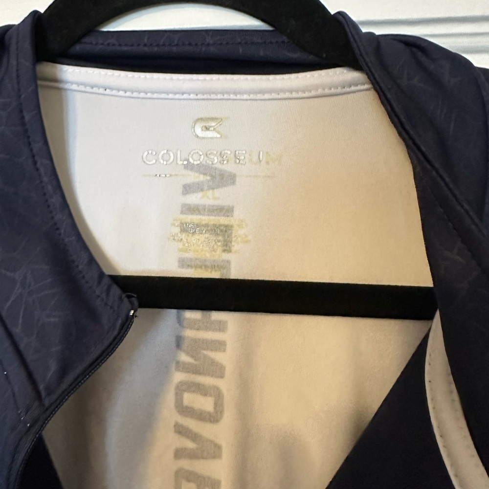Villanova Basketball Colosseum Navy White Athletic Quarter Zip Jacket Mens XL - Picture 2 of 8